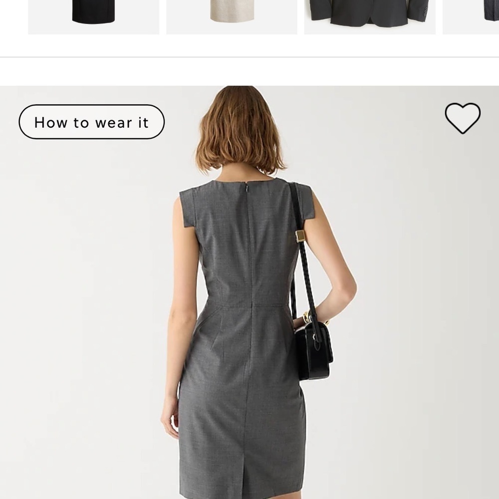 Jcrew resume dress, charcoal, NWT, size 14 - Picture 6 of 10